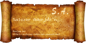 Salczer Adorján névjegykártya